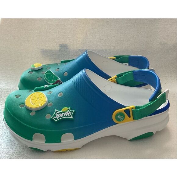 Crocs Sprite Coca-Cola All Terrain Clogs Sandals‎ Men's Size 11 GreenNew